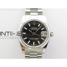 GS공장 롤렉스 데이저스트 31 블렉다이얼 브레이슬릿 Datejust 31mm 178274 SS Black Stick Markers Dial on SS President Bracelet SEIKO NH05A