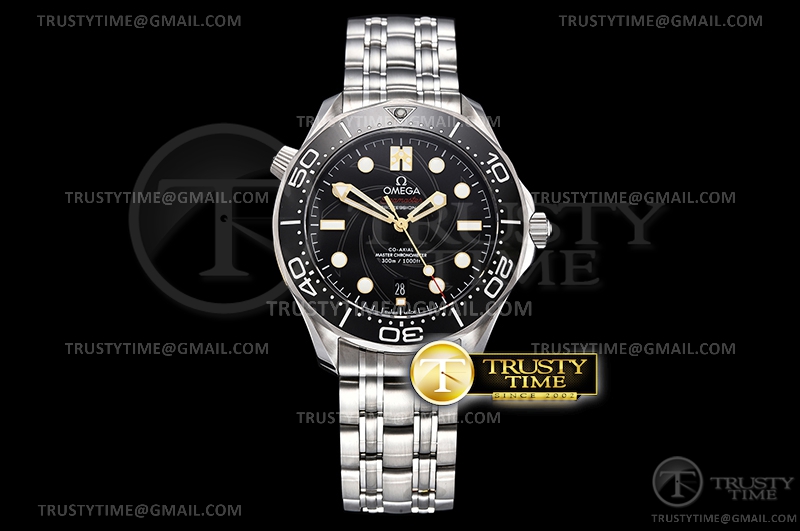 OM공장 오메가 씨마스터 다이버 300M 007 제임스본드 블랙다이얼 Seamaster 300m James Bond 007 2019 SS/SS OMF A8800