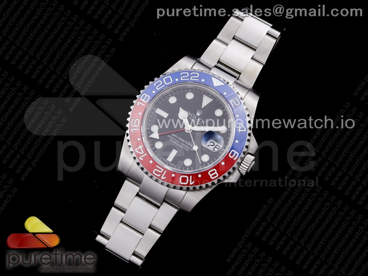 GM공장 V3 젬티 펩시 블랙다이얼 3186 GMT-Master II 126719 BLRO Red/Blue Pepsi Ceramic 904L Steel SA186 CHS V3RLX2020052505