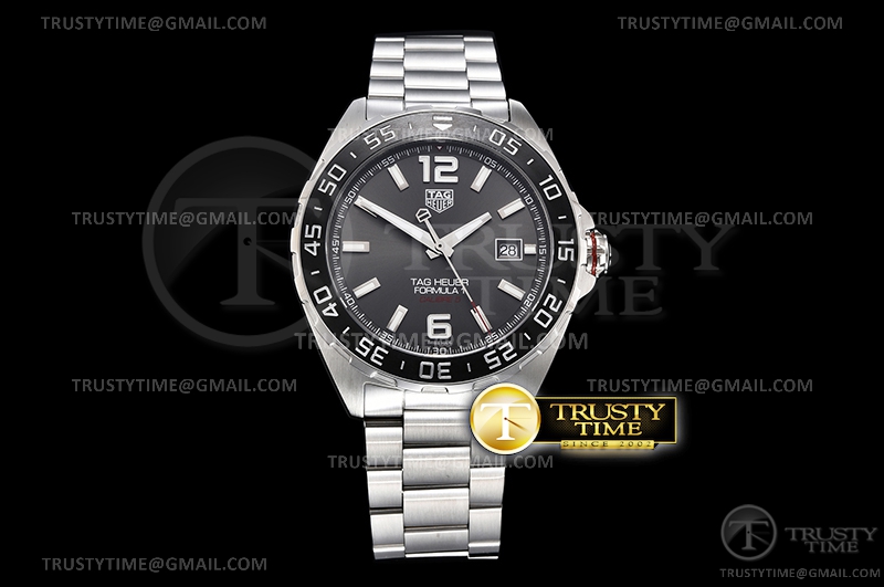 XT공장 아쿠아레이서 그레이다이얼SW200 Aquaracer Caliber 5 43mm SS/SS Grey XTF SW200