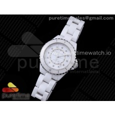 BV공장 샤넬 38 세라믹 화이트다이얼 H5705 38mm BVF 1:1 Best Edition White Ceramic White Diamonds Dial on Bracelet MIYOTA 9015