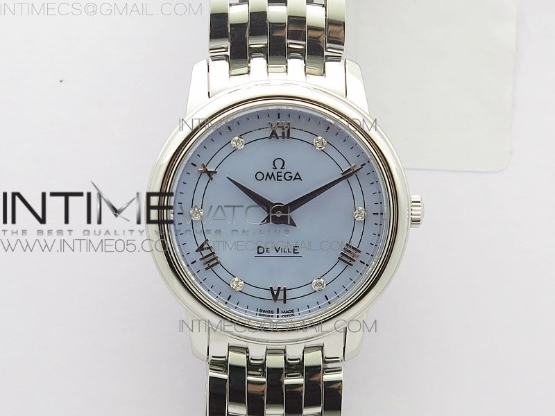 ZF공장 오메가 드빌 27.4MM 블루다이얼 De Ville Prestige Quartz 27.4 mm SS ZF 1:1 Best Edition Blue Dial on SS Bracelet Jap Quartz