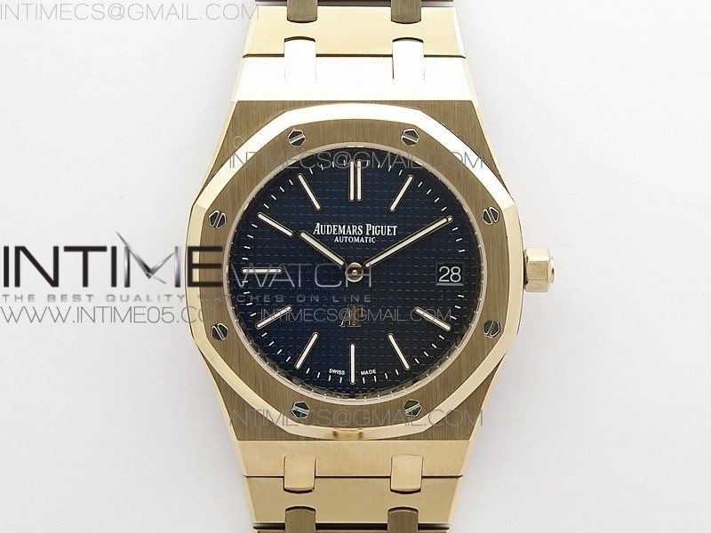 KZ공장 15202 로골 블루다이얼 Royal Oak 39mm 15202 RG KZF 1:1 Best Edition Blue Textured Dial on SS Bracelet A2121