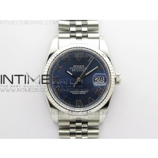 DJ공장 롤렉스 데이저스트 36 블루다이얼 2824 Datejust 36mm 116234 904L SS DJF 1:1 Best Edition Blue Dial Roman Markers On SS Jubilee Bracelet A2824