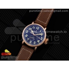 XF공장 파일럿 브론즈 45MM 블랙다이얼 Pilot Type 20 Extra Special Bronze 45mm XF 1:1 Best Edition on Brown Asso Strap A2892