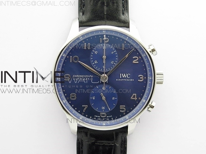 ZF공장 V3 포르투기저 블루다이얼 가죽스트랩 Portuguese IW371606 ZF V3 1:1 Best Edition SS Blue Dial on Black Leather Strap A96355