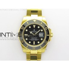 RO공장 롤렉스 서브마리너 흑금 포금 Submariner 116610 LN ROF Best Edition YG Wrapped Black Dial on YG Wrapped Bracelet A2836