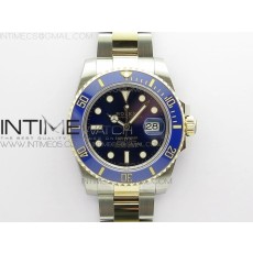 RO공장 롤렉스 서브마리너 청콤 포금 Submariner 116613 LB Blue Ceramic SS/YG Wrapped ROF 1:1 Best Edition Blue Dial On SS/YG Wrapped Bracelet A2836