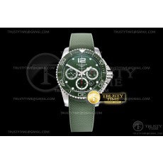 AC공장 하이드로콘퀘스트 크로노 그린다이얼 러버스트랩 HydroConquest Chrono Mens SS/RU Green ACF A7750