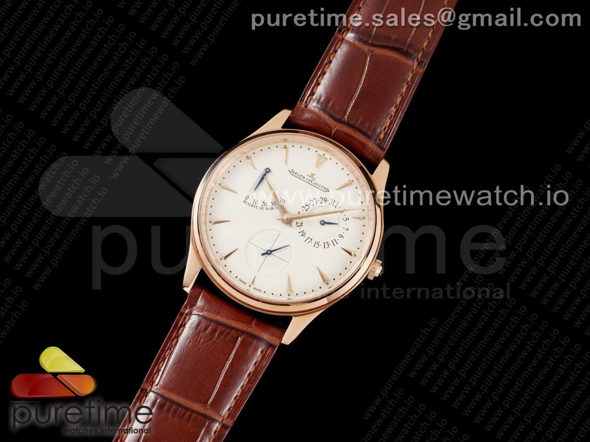 ZF공장 V3 마르쉐 로골 크림다이얼 가죽스트랩 Master Ultra Thin Réserve de Marche RG ZF 1:1 Best Edition Cream Dial on Brown Leather Strap A938 V3