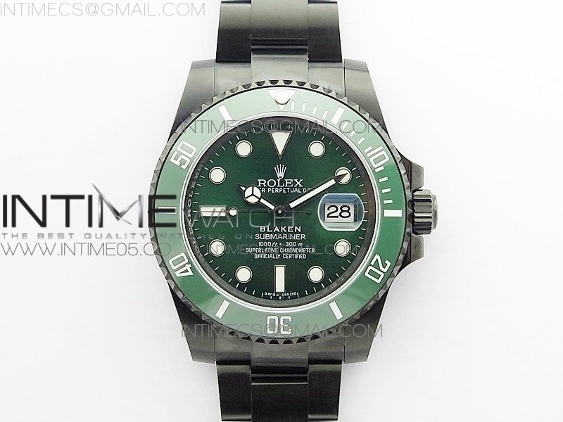 V9공장 서브 DLC 그린다이얼 3135 Submariner 116610 LV Blaken DLC 904L Steel V9F 1:1 Best Edition Green Dial On SA3135