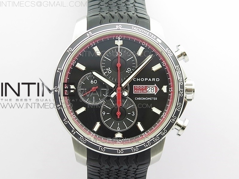 V7공장 밀레미글리아 블랙다이얼 러버 Mille Miglia 168571 SS V7F 1:1 Best Edition Black Dial On Black Rubber Strap A7750 to Cal.107179