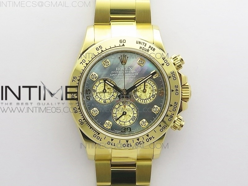 BL공장 스틸 롤렉스 데이토나 옐로우골드 금통 자개다이얼 Daytona 116509 SS/YG BLF Best Edition Gay MOP Dial on SS/YG Bracelet A4130 V2