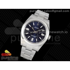 EW공장 롤렉스 오이스터퍼페츄얼 41미리 블루다이얼 Oyster Perpetual 41mm 124300 EWF Best Edition Deep Blue Dial on SS Bracelet A3230