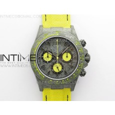 OM공장 데이토나 DIW 카본 나일론스트랩 4130 Daytona DIW Carbon OMF Best Edition DIW Carbon Dial Yellow Subdial on Yellow Nylon Strap A4130