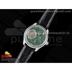 BBR공장 포르투기저 뚜르비용 그린다이얼 가죽스트랩 Portugieser Constant-Force Tourbillon IW5901 SS BBR Best Edition Green Dial on Leather Strap