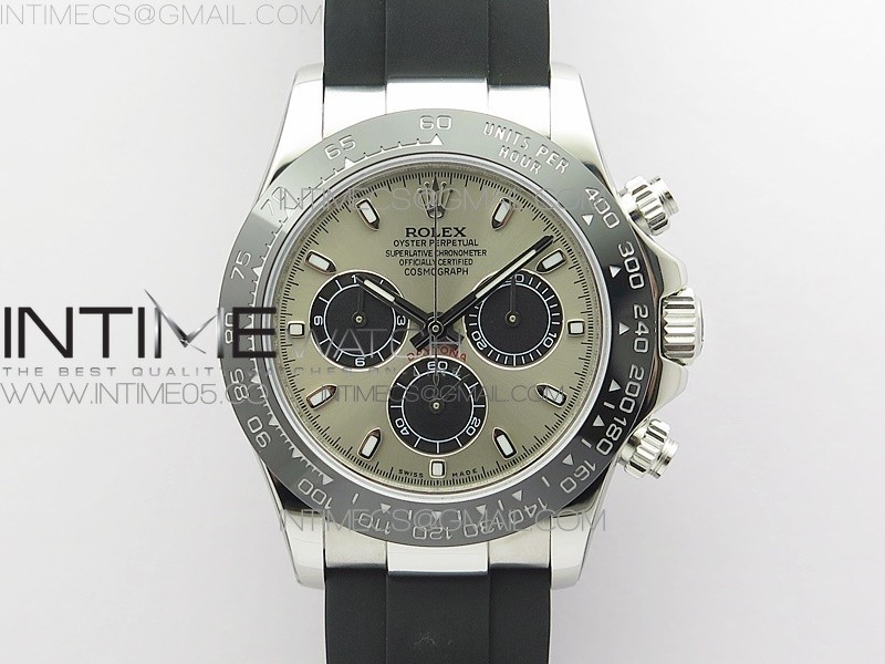 BL공장 세라토나 팬더다이얼 러버 Daytona 116500 LN SS BLF Best Edition Gray dial On Black Rubber Strap A4130