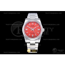 BP공장 롤렉스 오이스터퍼페츄얼 36 코랄 레드 다이얼 3230무브먼트 BPF Rolex Oysterperpetual 36 Coral Red Dial ref126000