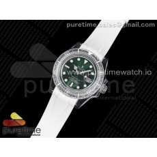 KZ공장 서브 팬텀랩 투명 그린다이얼 러버 3135 Submariner Phantomlab Transparent KZF Best Edition Green Dial on White Rubber Strap VR3135