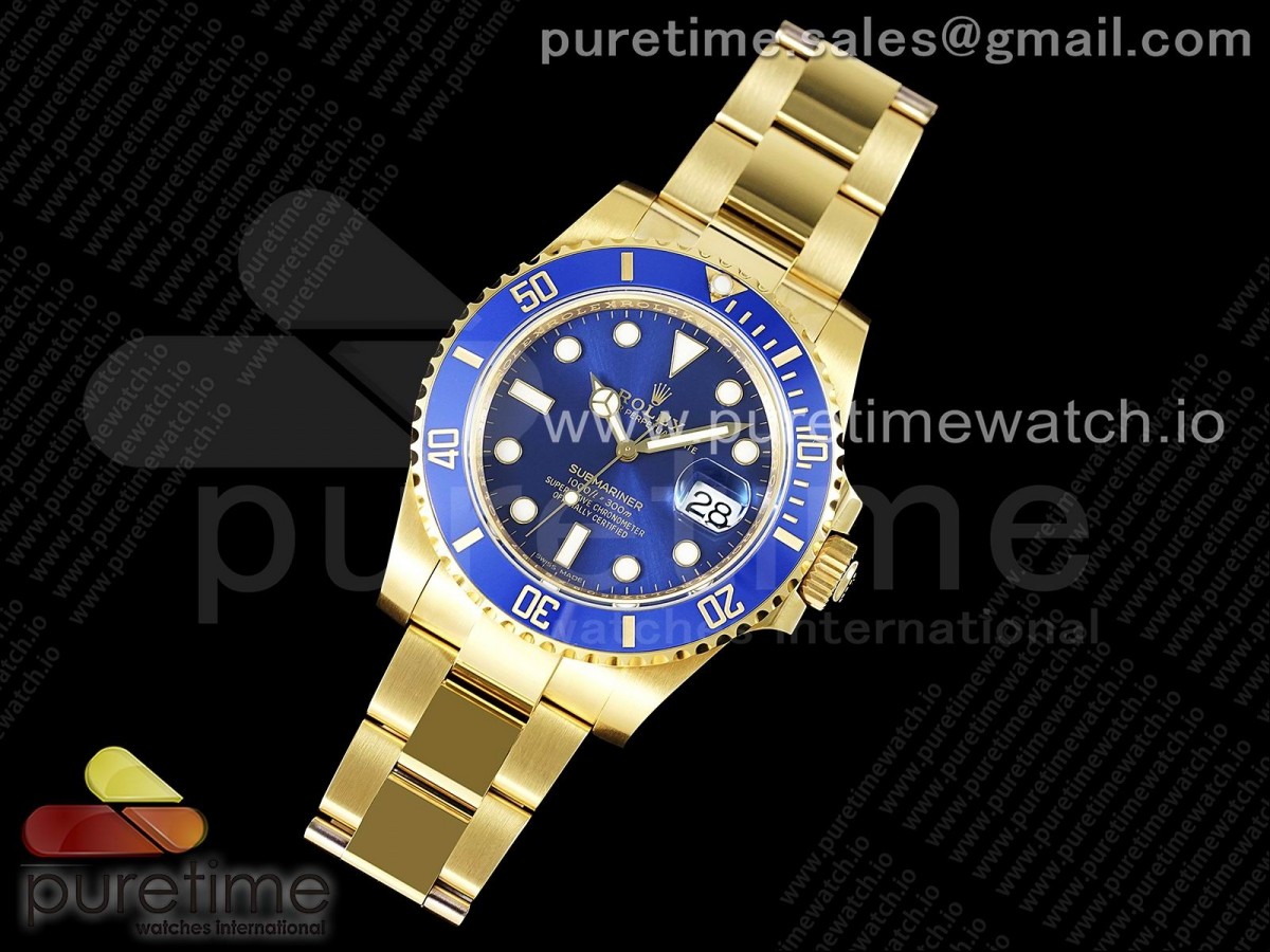 VS공장 롤렉스 서브마리너 40 청금 3135 Submariner 116618 LB Blue Ceramic YG Plated 904L Steel VSF 1:1 Best Edition VS3135