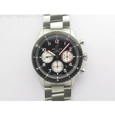 B12공장 브라이틀링 내비타이머 블랙다이얼 Navitimer 8 SS/DLC B12 Best Edition Black dial On SS Bracelet A7750