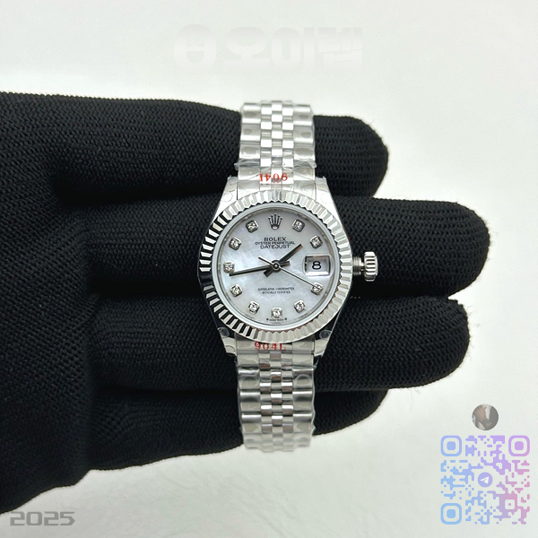 GM공장 롤렉스 레이디 데이저스트 28 스틸 화이트자개다이얼 다이아몬드인덱스 주빌레브레이슬릿 DJ Ladies 28mm Jub Flt 904L SS/SS M-Wht/Dia GMF A2671