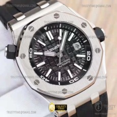 BF공장 오데마피게 로얄오크오프쇼어 다이버 15703 블랙다이얼 솔리드백 Royal Oak Offshore Diver 15703 SS/RU Black BF A3120