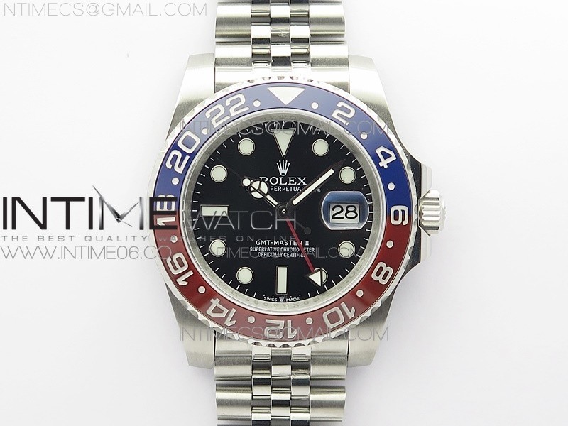 MI공장 롤렉스 GMT마스터2 40 펩시 쥬빌레브레이슬릿 GMT Master II 126710 BLRO 904L SS MIF 1:1 Best Edition on Jubilee Bracelet SA3285 CHS