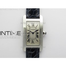 8848공장 까르띠에 탱크 아메리칸워치 29 스틸 실버다이얼 블랙악어스트랩 Tank WJTA0029 29mm 8848F SS Silver Dial on Black Croco Strap Ronda Quartz