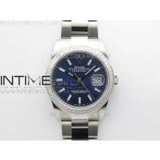 BP공장 롤렉스 데이저스트 36 스틸 블루플루티드다이얼 다이아몬드베젤 오이스터브레이슬릿 DateJust 36 SS 126234 BP 1:1 Best Edition New Blue Dial on Oyster Bracelet