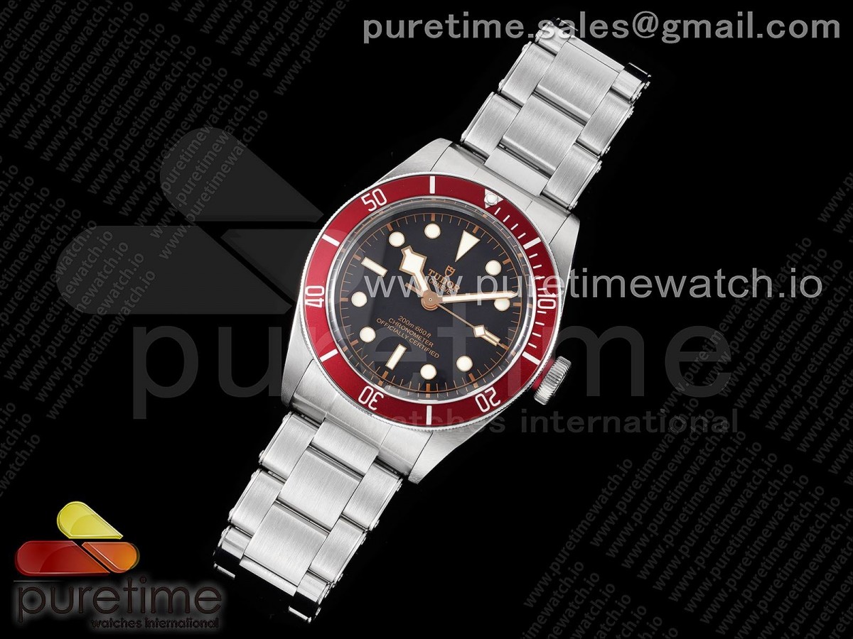 ZF공장 튜더 헤리티지 블랙베이 41 버건디 브레이슬릿 Heritage Black Bay Red Bezel ZF 1:1 Best Edition on SS Bracelet A2824 V5