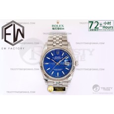 EW공장 롤렉스 데이저스트 36 스틸 블루플루티드다이얼 쥬빌레브레이슬릿 DJ 36mm Jub SS/SS Blue/Stk EWF A3235