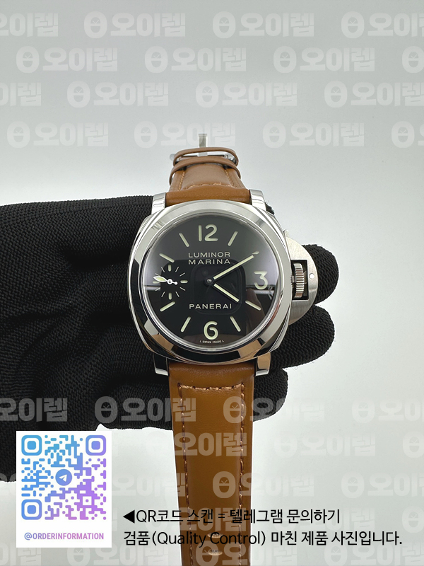 HW공장 파네라이 루미노르 마리나 PAM111 스틸 가죽스트랩 PAM111 Luminor Marina 44mm SS/LE Blk HWF A6497