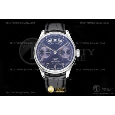 AZ공장 IWC 포르투기저 애뉴얼캘린더 스틸 블루다이얼 가죽스트랩 Portugieser Annual Cal SS/LE Blue/Silv AZF A52850