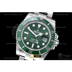 GM공장 V2 롤렉스 서브마리너 40 그린 헐크 브레이슬릿 Submariner 116610LV 904L SS/SS Green GMF V2 VR3135