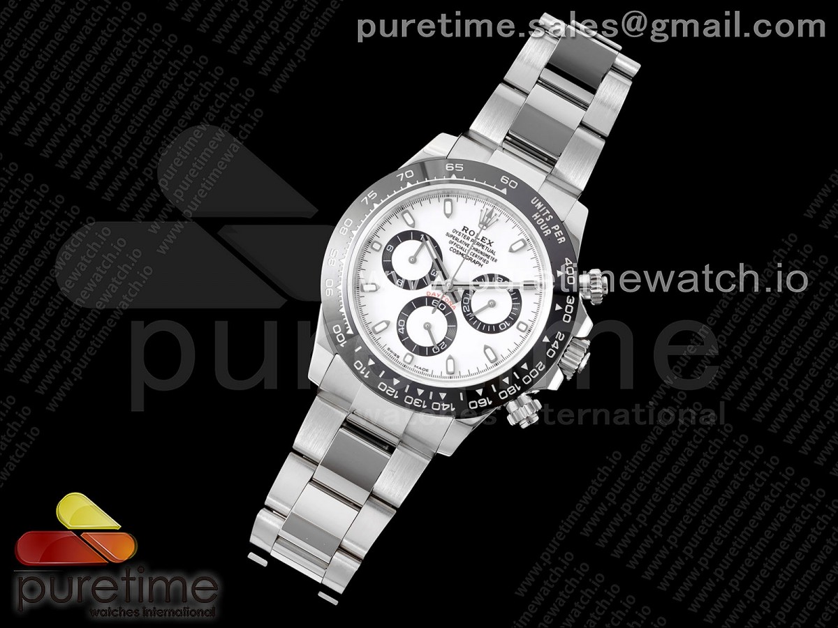 EW공장 롤렉스 세라믹 데이토나 화이트다이얼 브레이슬릿 Daytona 116500 EWF 1:1 Best Edition 904L Steel White Dial on SS Bracelet A7750