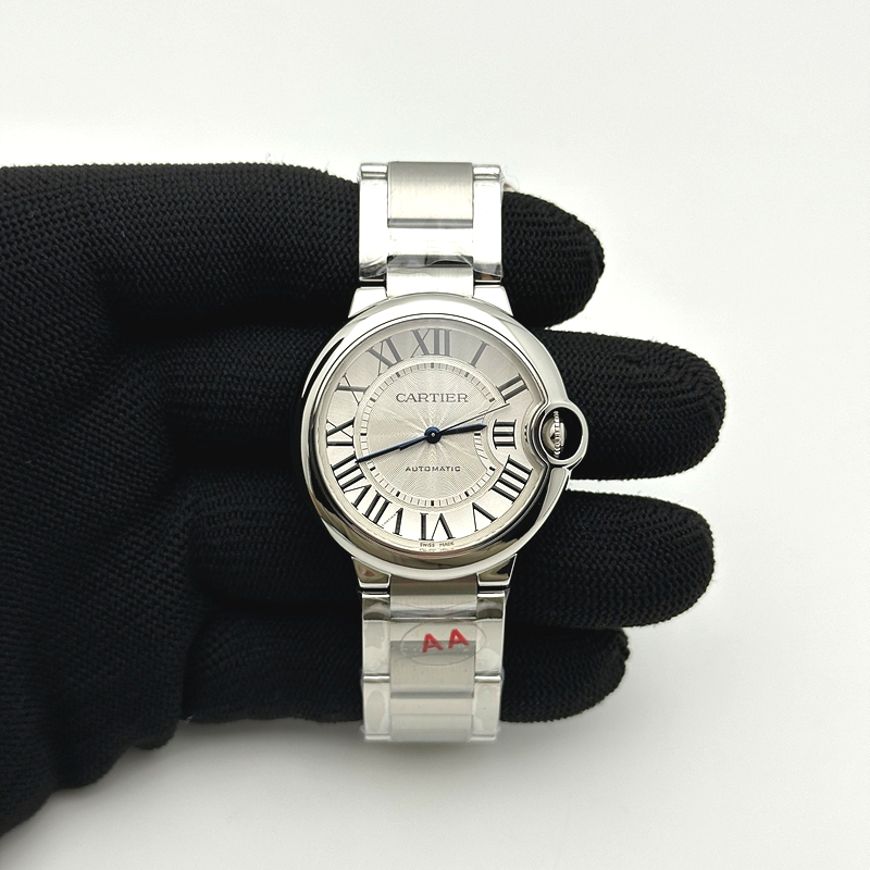 3K공장 까르띠에 발롱블루 36 오토메틱 스틸 화이트다이얼 브레이슬릿 Ballon Bleu 36mm SS 3KF 1:1 Best Edition White Dial on SS Bracelet A076