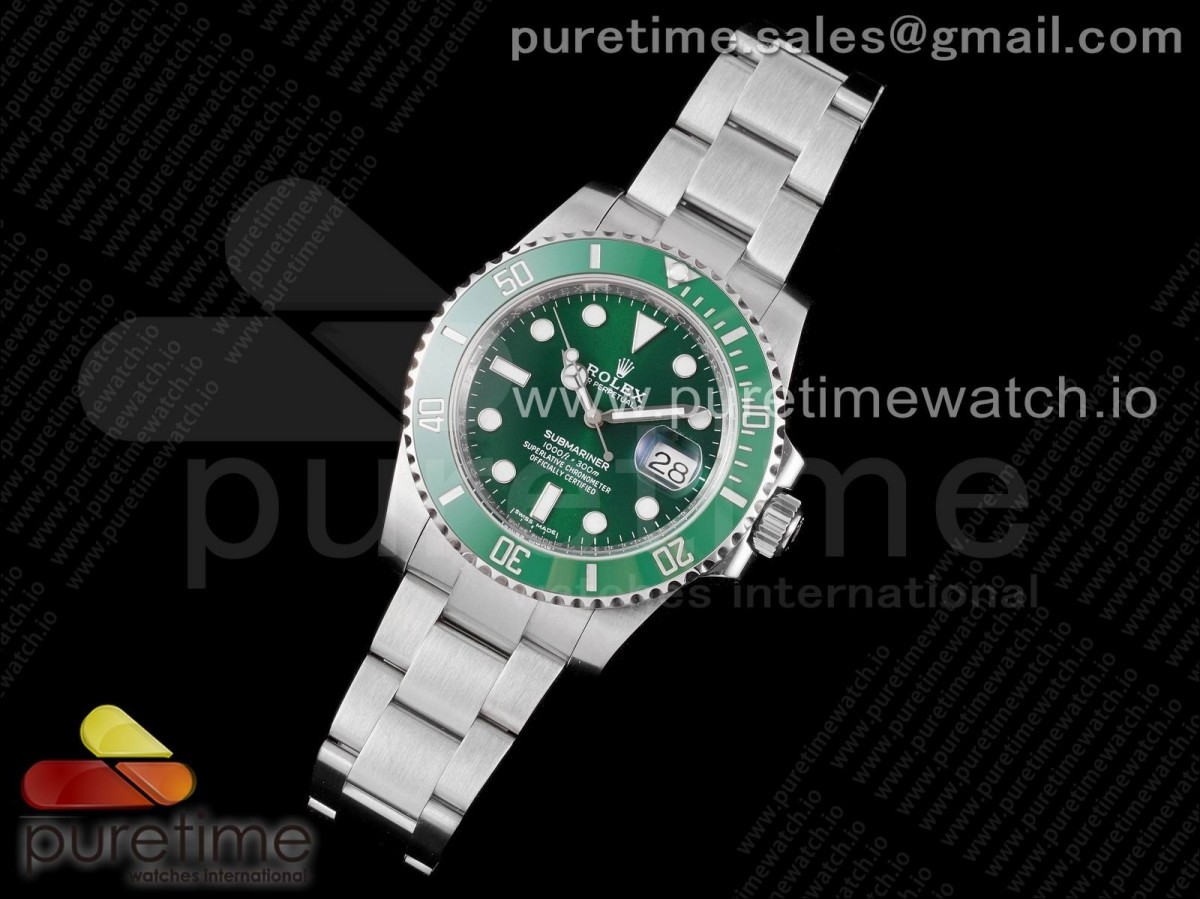 ZF공장 롤렉스 서브마리너 40 헐크 스틸 그린다이얼 브레이슬릿 Submariner 116610 LV Green Ceramic ZF 1:1 Best Edition 904L SS Case and Bracelet VR3135