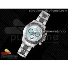 QF공장 롤렉스 세라믹 아이스 데이토나 민트다이얼 브레이슬릿 Daytona 116506 QF 1:1 Best Edition Ice Blue Dial Lume Markers on SS Bracelet SH4130 V3 (Gain Weight)