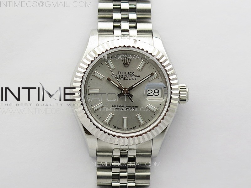 APS공장 롤렉스 레이디 데이저스트 28 스틸 실버바다이얼 플루티드베젤 쥬빌레브레이슬릿 Datejust 28mm 279179 SS APSF Best Edition Silver Dial Sticks Markers on SS Jubilee Bracelet NH05