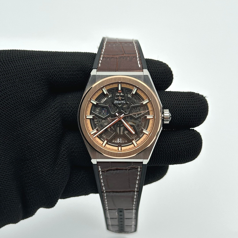 LF공장 제니스 데피 클래식 스켈레톤 로즈골드콤비 블랙다이얼 거미스트랩 ZEN048C - Defy Classic Skeleton YG/SS/LE Ske LF V2 A2892