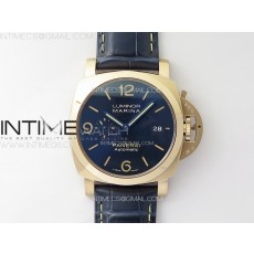 VS공장 파네라이 PAM1114 로즈골드금통 블루다이얼 블루핸즈 가죽스트랩 Pre Order PAM1114  RG VSF 1:1 Best Edition Blue Dial on Blue Leather Strap P.9010 Super Clone SB공장