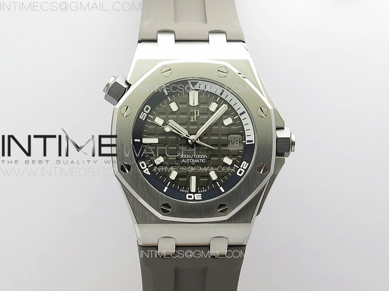 ZF공장 오데마피게 로얄오크 오프쇼어 다이버 15720 그레이다이얼 러버스트랩 Royal Oak Offshore Diver 15720 ZF 1:1 Best Edition Gray Dial on Gray Rubber Strap A4308