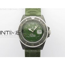 DIW공장 롤렉스 씨드웰러 그린다이얼 그린나일론스트랩 Sea Dweller 43mm Carbon 'IRBIS' DIWF Best Edition Green Dial on Green Nylon Strap A2824