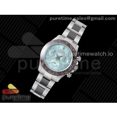 QF공장 롤렉스 스틸 데이토나 아이스다이얼 바게트인덱스 브레이슬릿 Daytona 116506 QF 1:1 Best Edition Ice Blue Dial Crystal Markers on SS Bracelet SH4130 V3