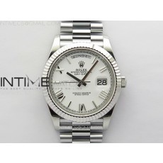 GM공장 롤렉스 데이데이트 40 로만인덱스 화이트다이얼 프레지던트브레이슬릿 DayDate 40mm 228239 GMF 1:1 Best SS White Dial Roman Markers on President Bracelet A3255