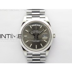 GM공장 롤렉스 데이데이트 40 그레이다이얼 프레지던트브레이슬릿 DayDate 40mm 228239 GMF 1:1 Best SS Gray Dial Stick Markers on President Bracelet A3255