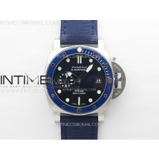 VS공장 파네라이 PAM1289 섭머저블 블루다이얼 블루스트랩 PAM1289 Y VSF 1:1 Best Edition Blue Dial on Blue Leather Strap P.900 Super Clone