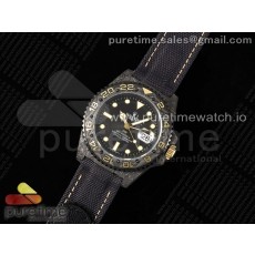 DIW공장 롤렉스 GMT마스터 커스텀 카본케이스 블랙다이얼 블랙나일론스트랩 GMT Carbon DIWF Best Edition Black Dial YG Markers on Black Nylon Strap SA3285 CHS V2