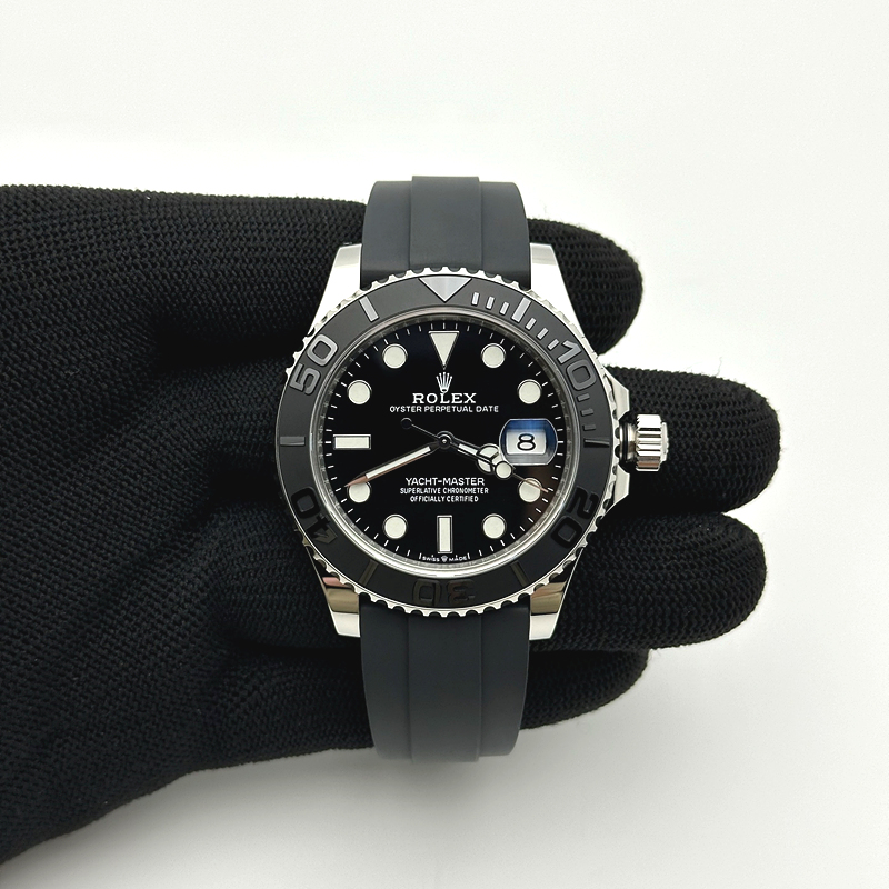 Clean공장 롤렉스 요트마스터 42 스틸 블랙다이얼 러버스트랩 클린 Yacht-Master 42mm 226659 Clean 1:1 Best Edition 3D Black Ceramic Bezel on Oysterflex Strap VR3235 클린공장